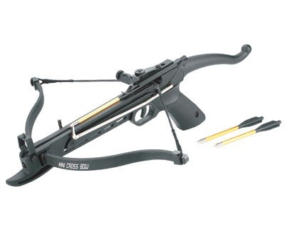 MagaRangerSelf Cocking Pistol Crossbow (80 LB)– Lightweight Zytel Frame with HigOne of our most awesome pistol crossbows is available with a sturdier alloy frame. The best feature of this crossbow is the self cocking lever in back which makes thCocking Pistol Crossbow (80 LB)– Lightweight Zytel Frame