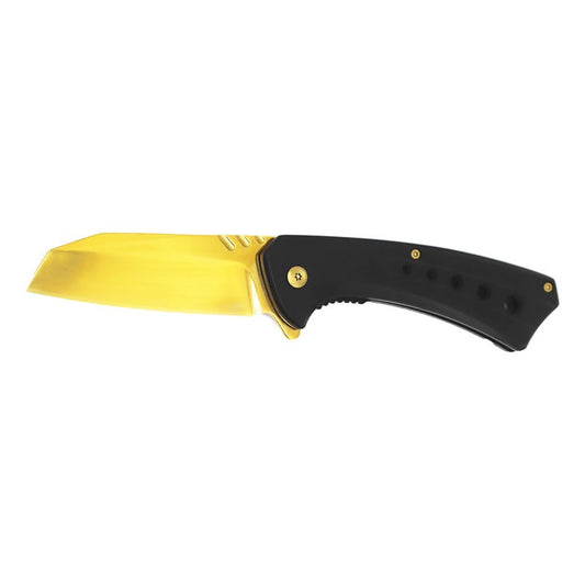 MagaRangerGold Blade Spring-Assisted KnifeLustrous Blade Spring-Assisted Knife – Elegant Gold Finish with Fast Deployment
Introducing the Lustrous Blade Spring-Assisted Knife, a perfect combination of eleganGold Blade Spring-Assisted Knife