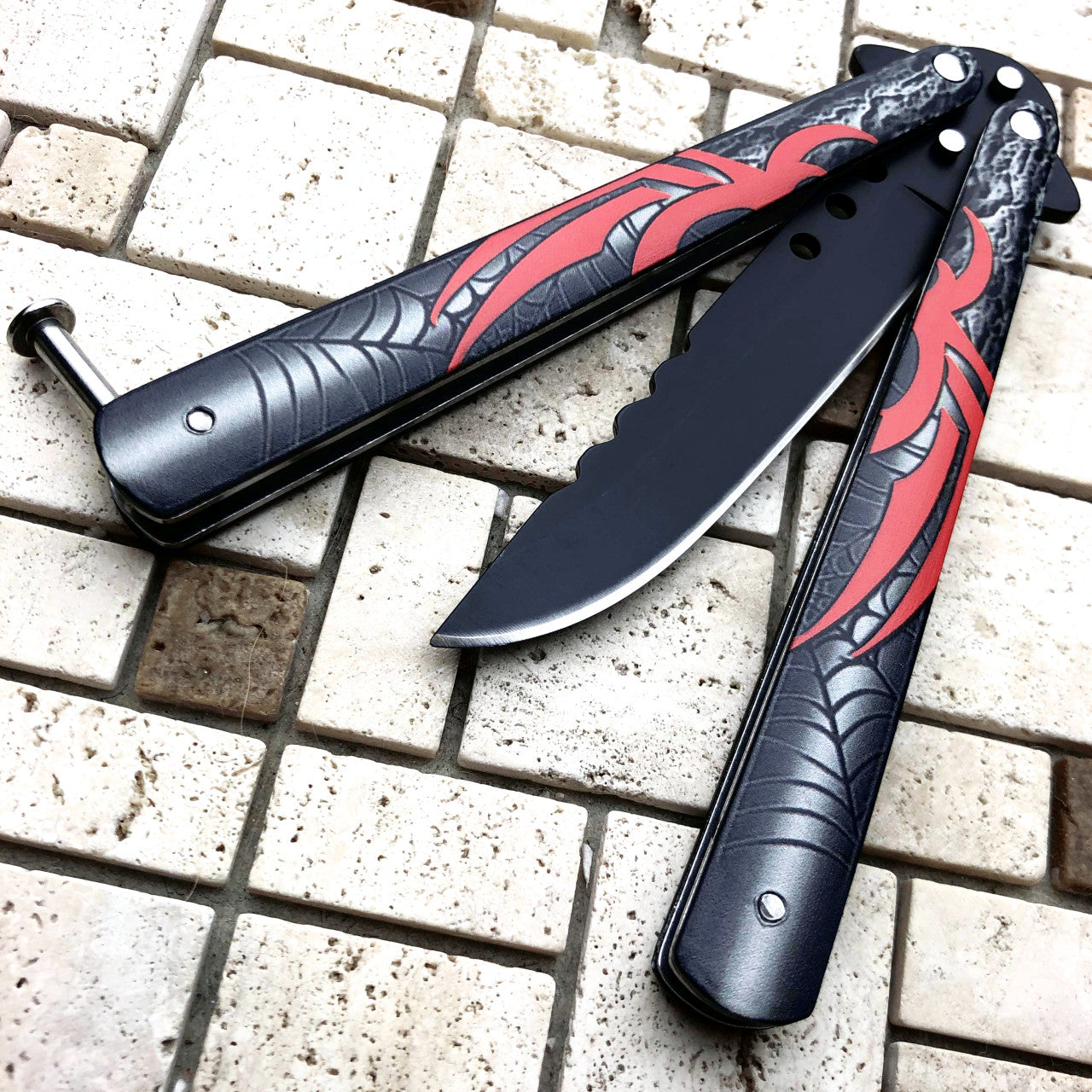 MagaRangerSpider Butterfly Knife – Striking Red Finish with Intricate Web DesignSpider Butterfly Knife - Red
Upgrade your gear with this beautiful and effective Spider Butterfly Knife(Striking Red Finish with Intricate Web Design and Smooth PerfSpider Butterfly Knife – Striking Red Finish