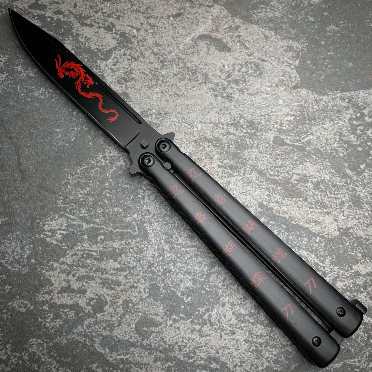 Red Dragon Butterfly Knife