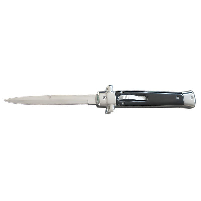 Milano Style OTF Knife Black Handel– Classic Stiletto Design with Smooth Automatic Action