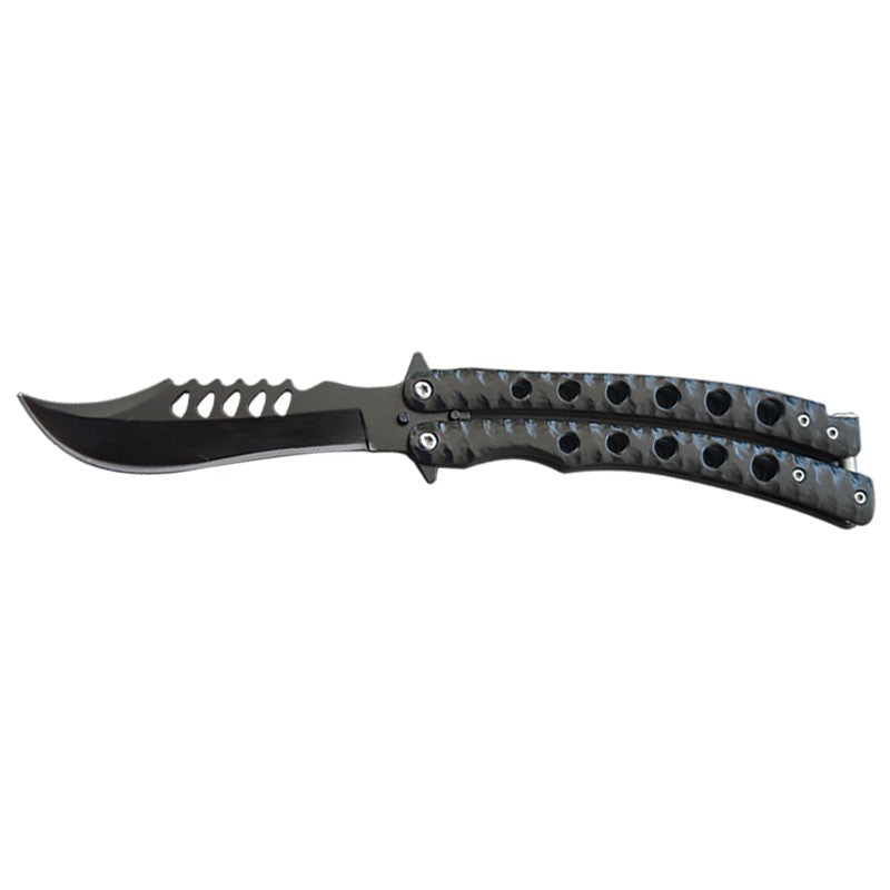 MagaRangerRecurve Butterfly Knife- Textured Black HandleRecurve Butterfly Knife with Textured Black Handle – Sleek Design and Enhanced Grip for Precision Handling
Upgrade your collection with the Recurve Butterfly Knife, Recurve Butterfly Knife- Textured Black Handle