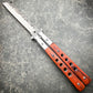 Red Wood Butterfly Knife