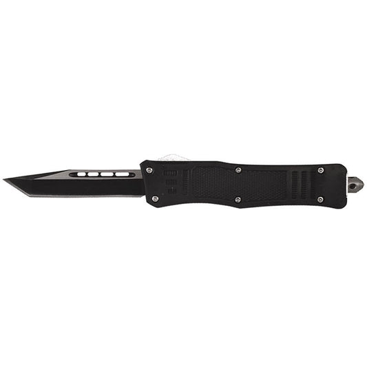 Covert Rubberized Handle OTF Knife – Tactical Tanto Blade with Secure Grip and Rapid Deployment